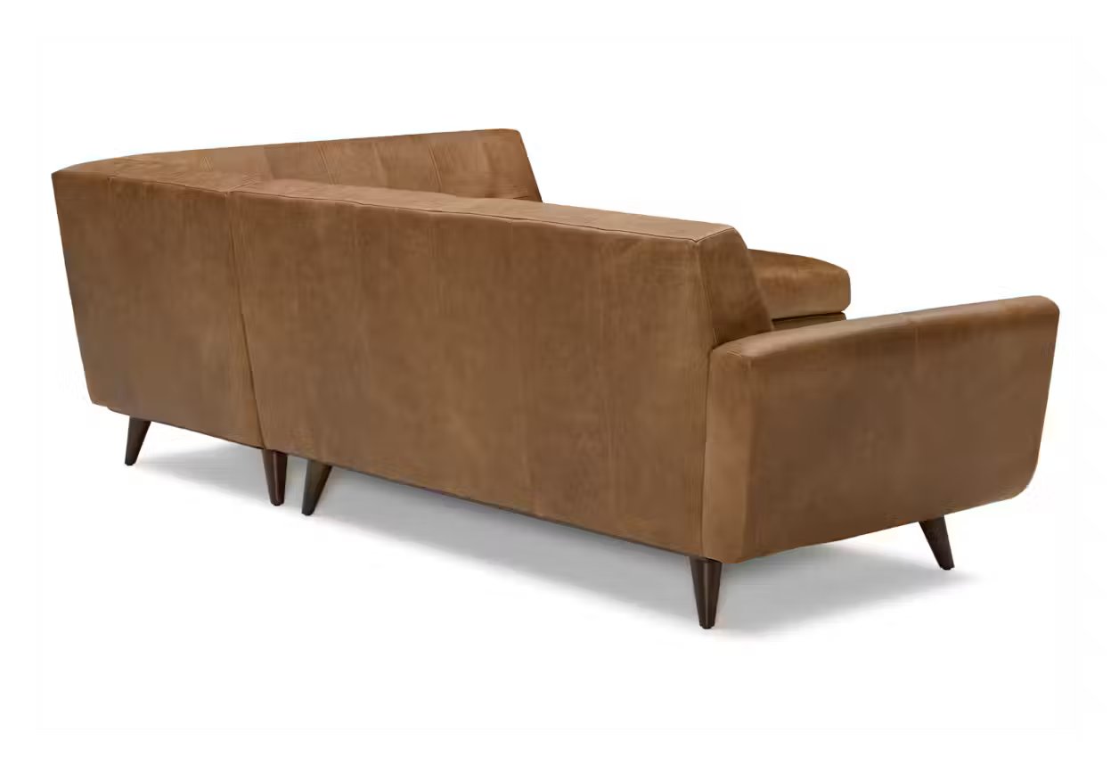 Hughes Leather Sectional with Bumper