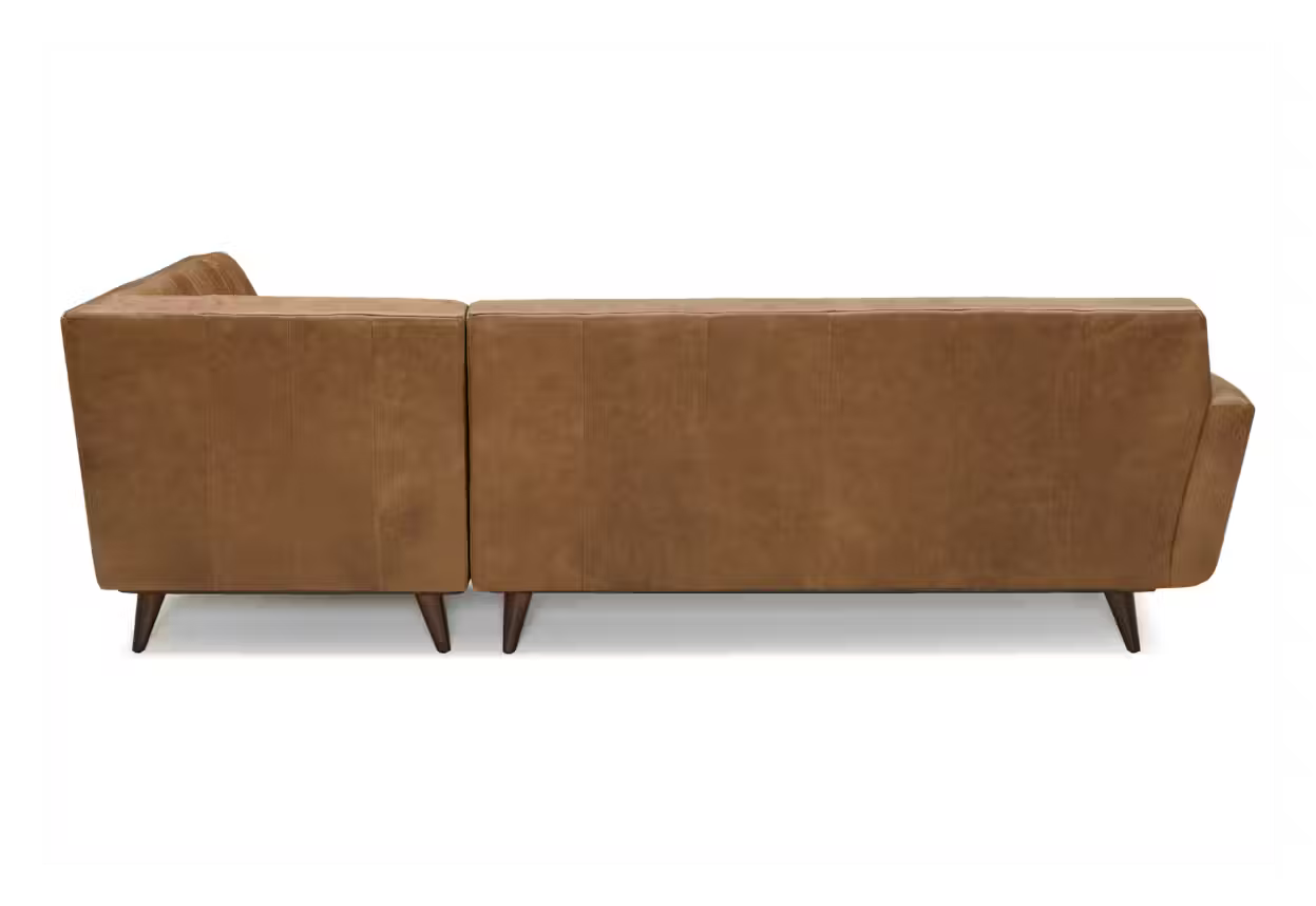 Hughes Leather Sectional with Bumper