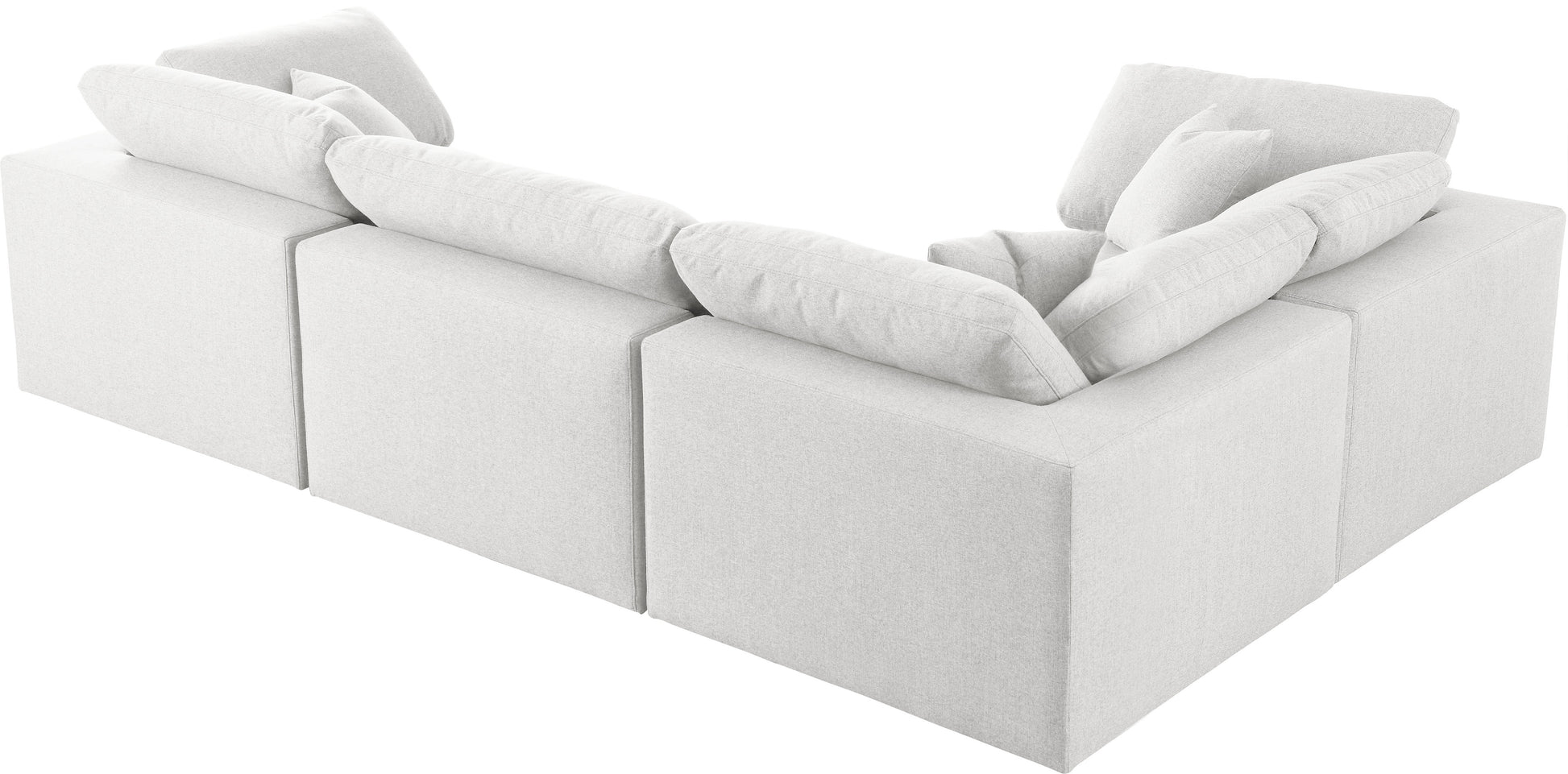 Meridian Serene Linen Cloud 4 pc sectional