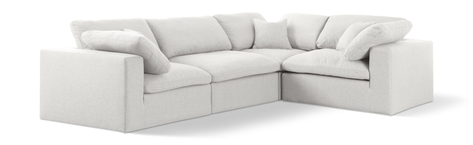 Meridian Serene Linen Cloud 4 pc sectional