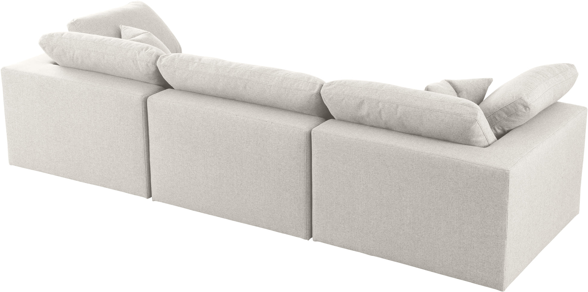 Meridian Serene Linen Cloud 3 pc sofa