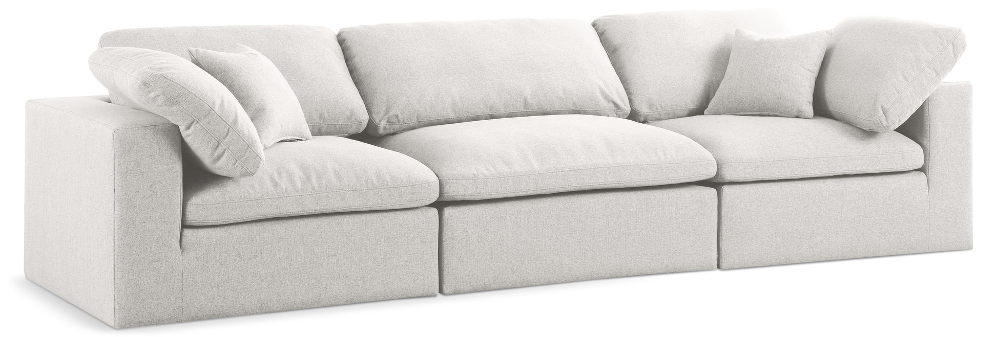 Meridian Serene Linen Cloud 3 pc sofa