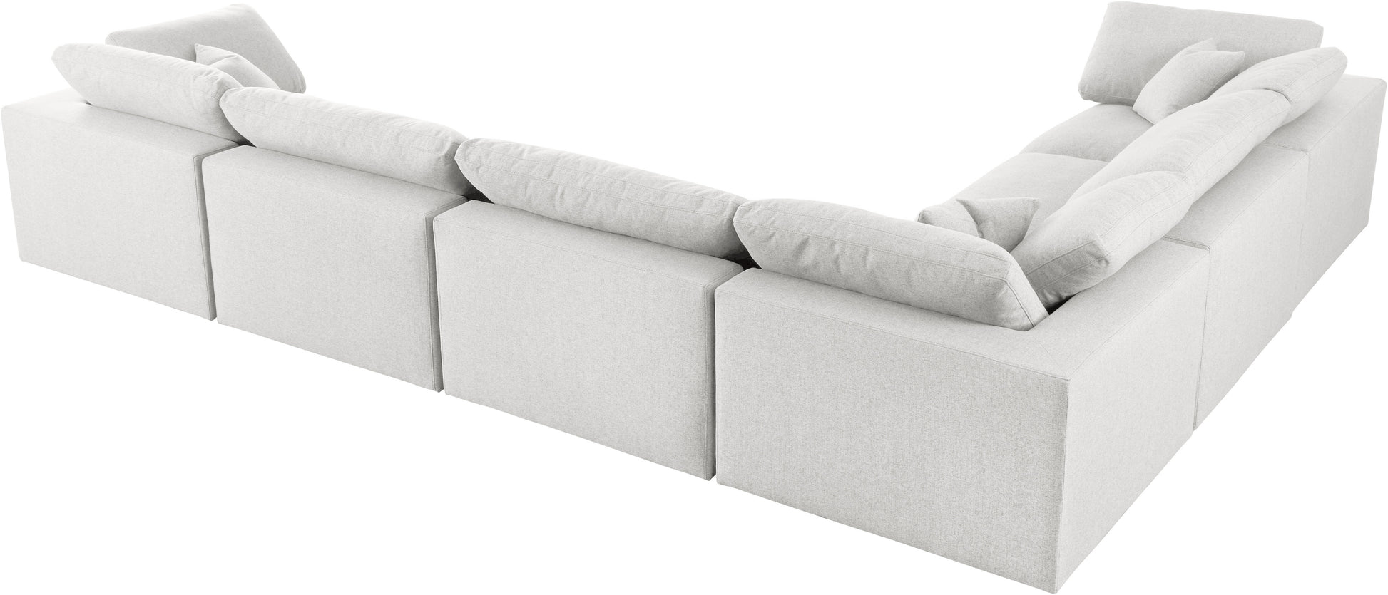 Meridian Serene Linen Cloud 6 pc sectional