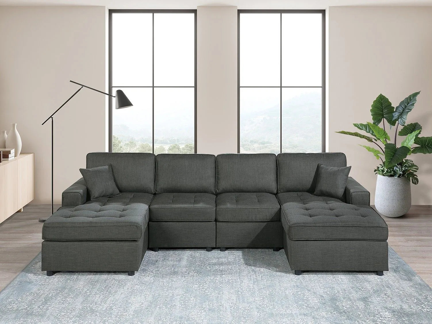 Double Chaise Sectional Sofa