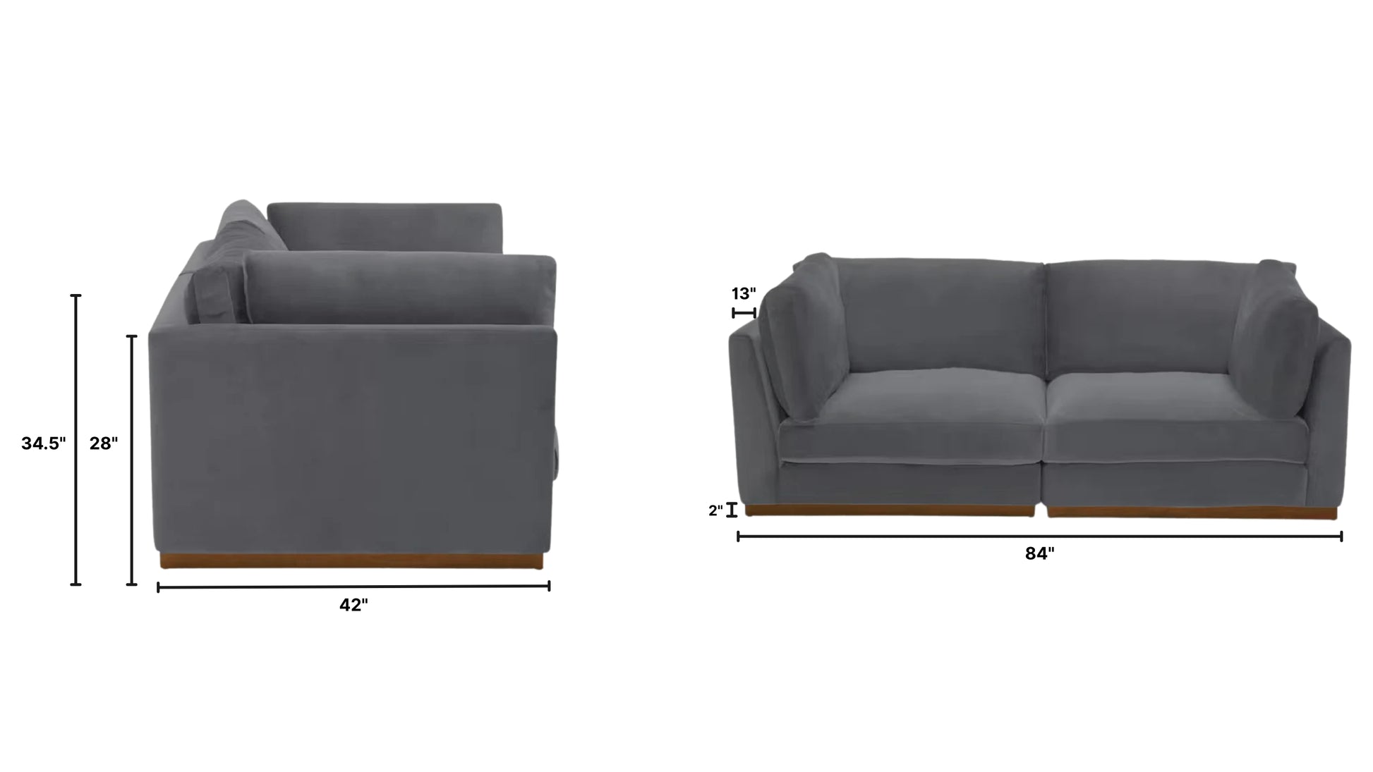 Holt Corner Chair Loveseat + Ottoman