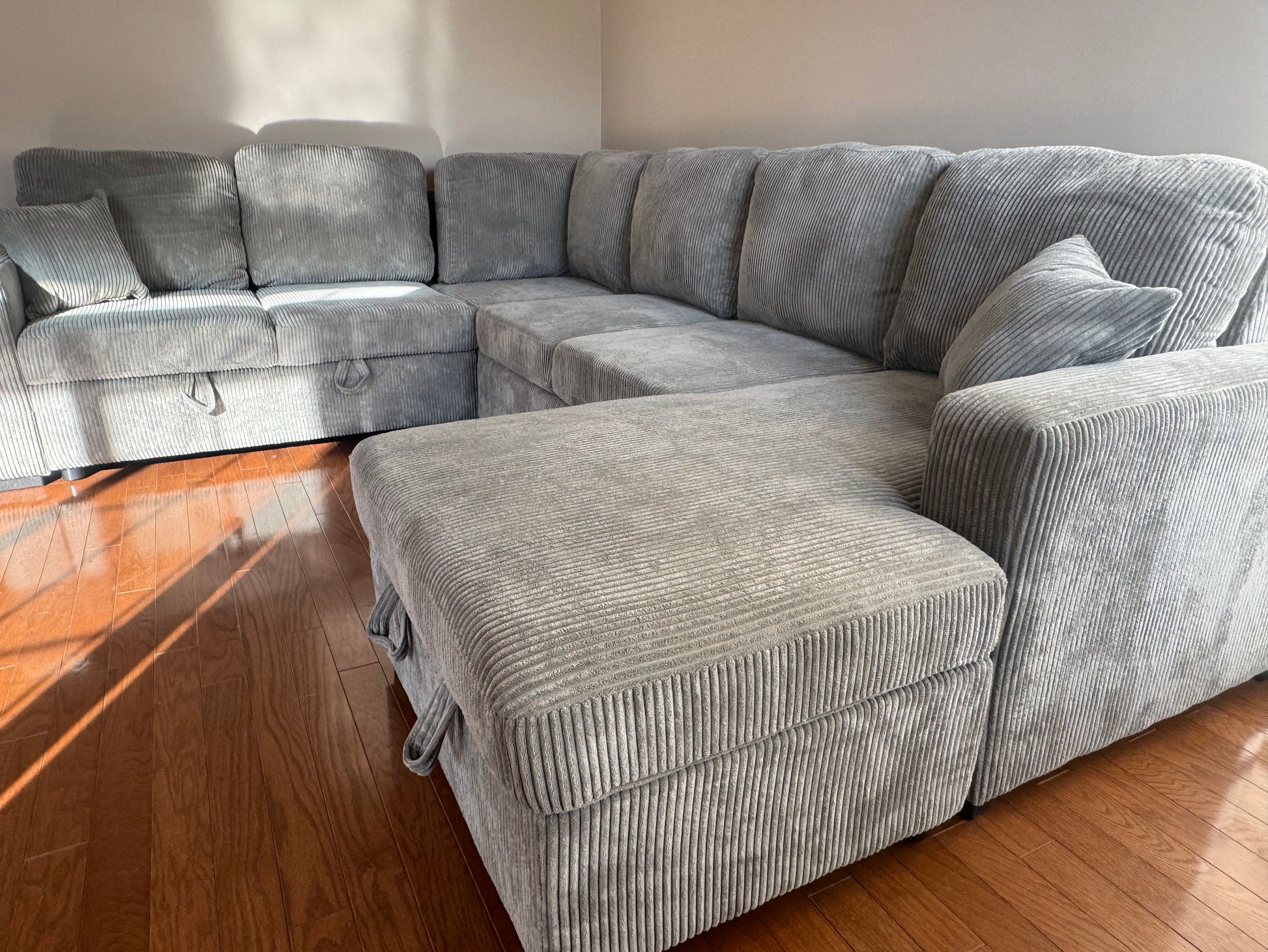 Corduroy 4-Piece Convertible Sectional