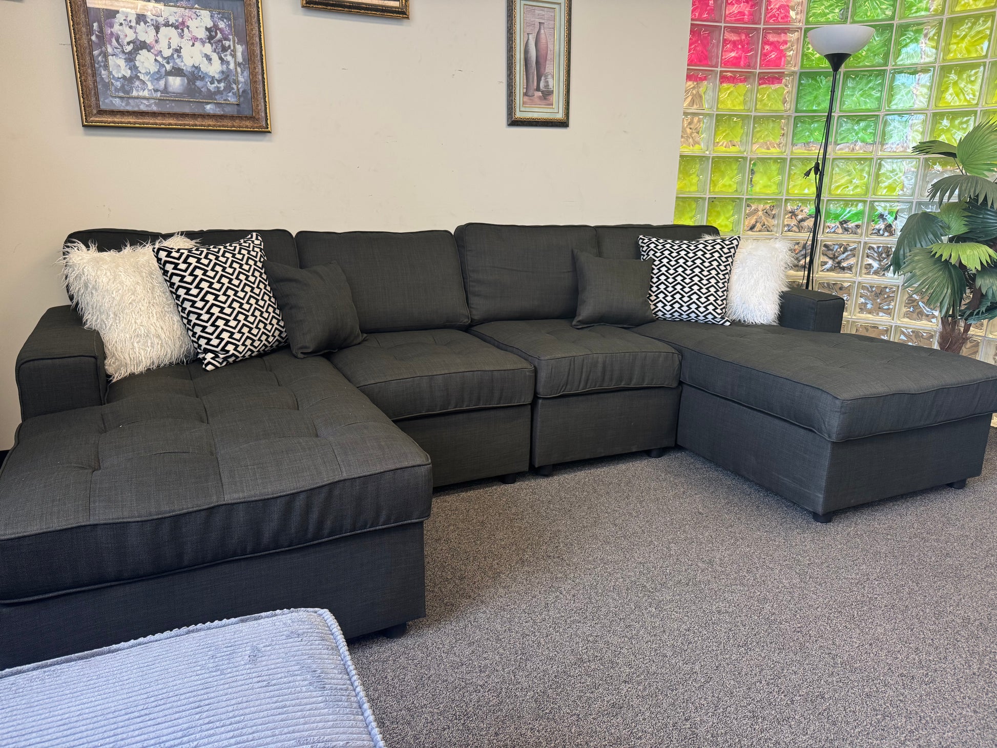 Double Chaise Sectional Sofa