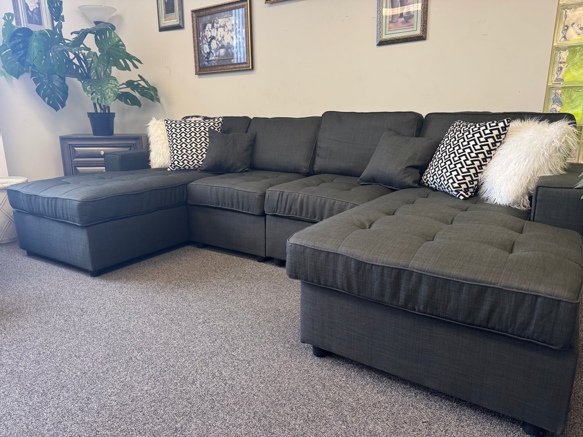 Double Chaise Sectional Sofa