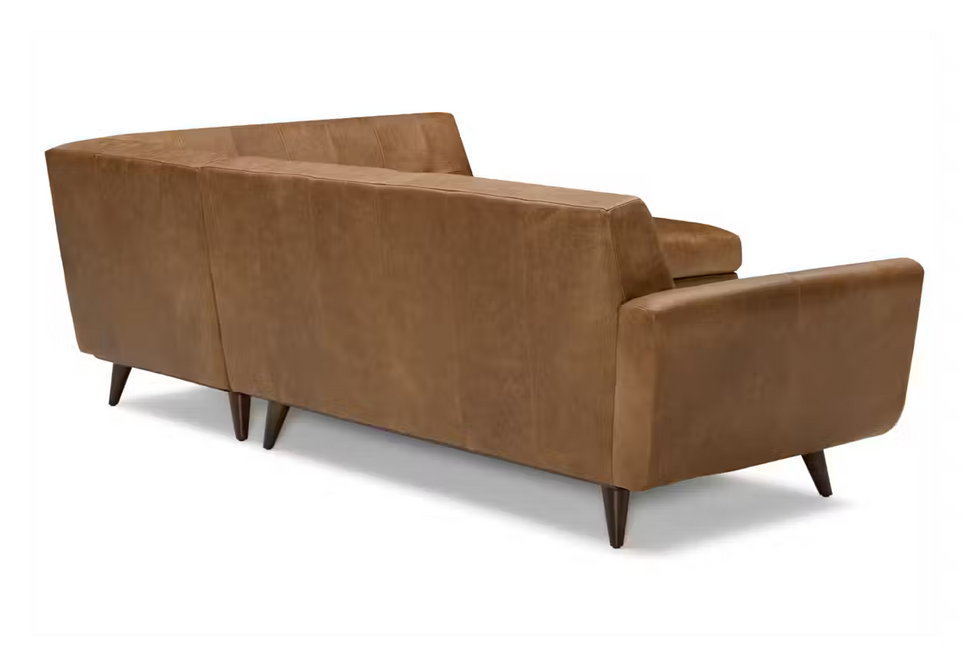Hughes Leather Sectional with Bumper