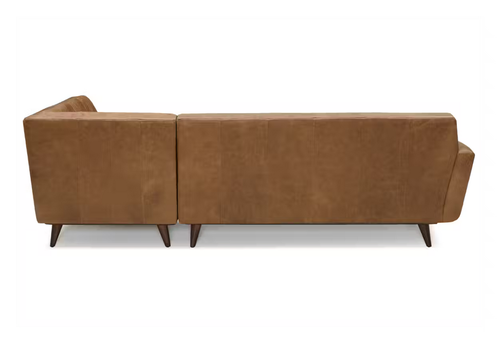 Hughes Leather Sectional with Bumper