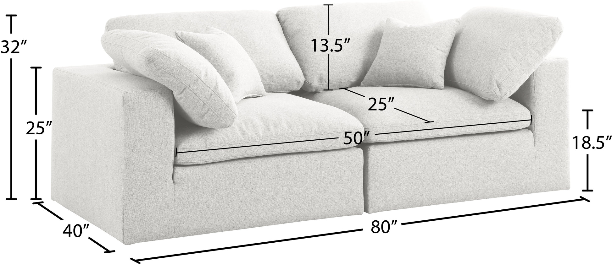 Meridian Serene Linen Cloud 2 pc