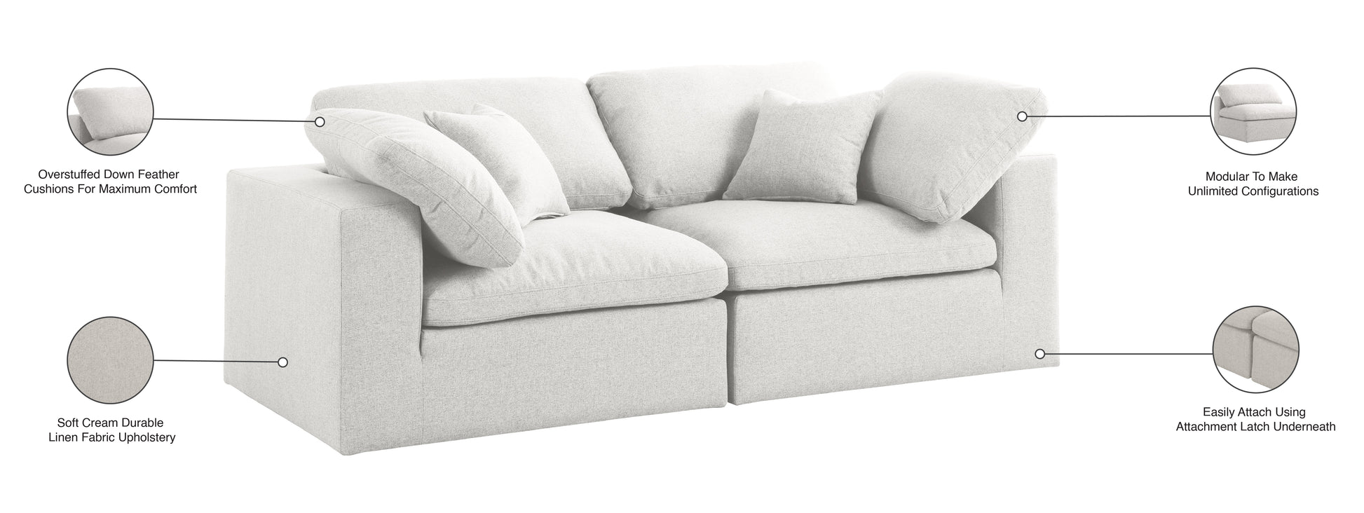 Meridian Serene Linen Cloud 2 pc