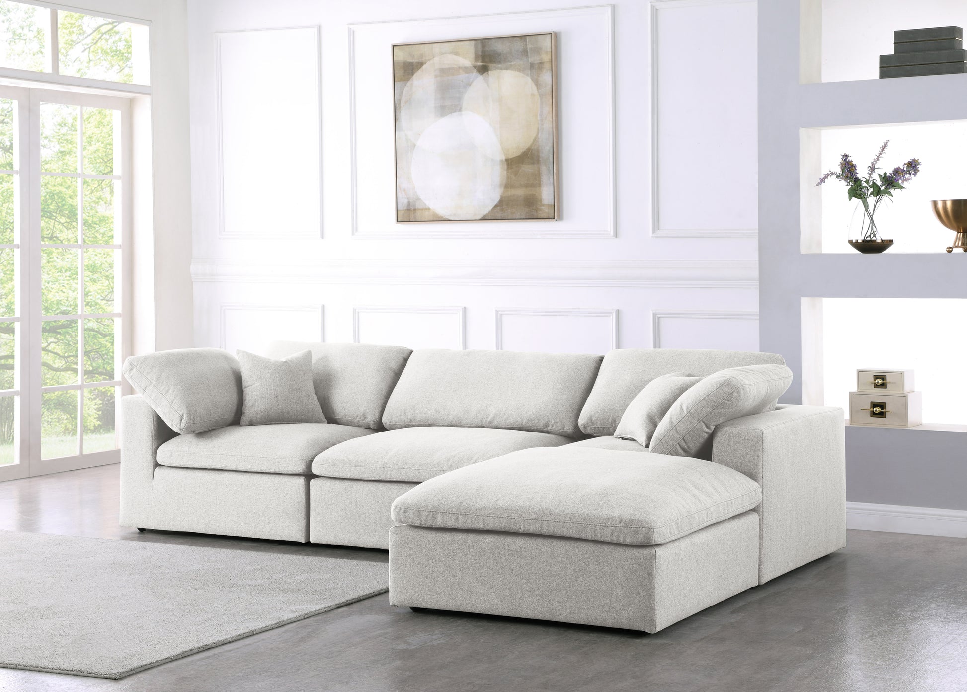 Meridian Serene Linen Cloud 4 pc L