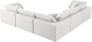 Switch Meridian Serene Linen Cloud 5 pc sectional 3 image