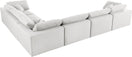 Switch Meridian Serene Linen Cloud 6 pc sectional 3 image