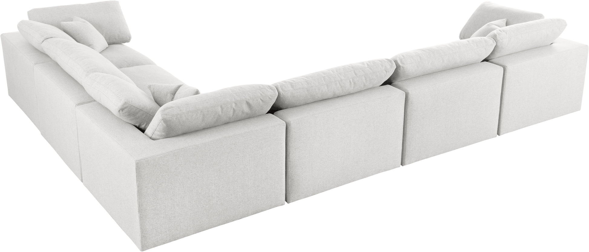 Meridian Serene Linen Cloud 6 pc sectional