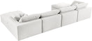 Switch Meridian Serene Linen Cloud 6 pc double chaise 3 image