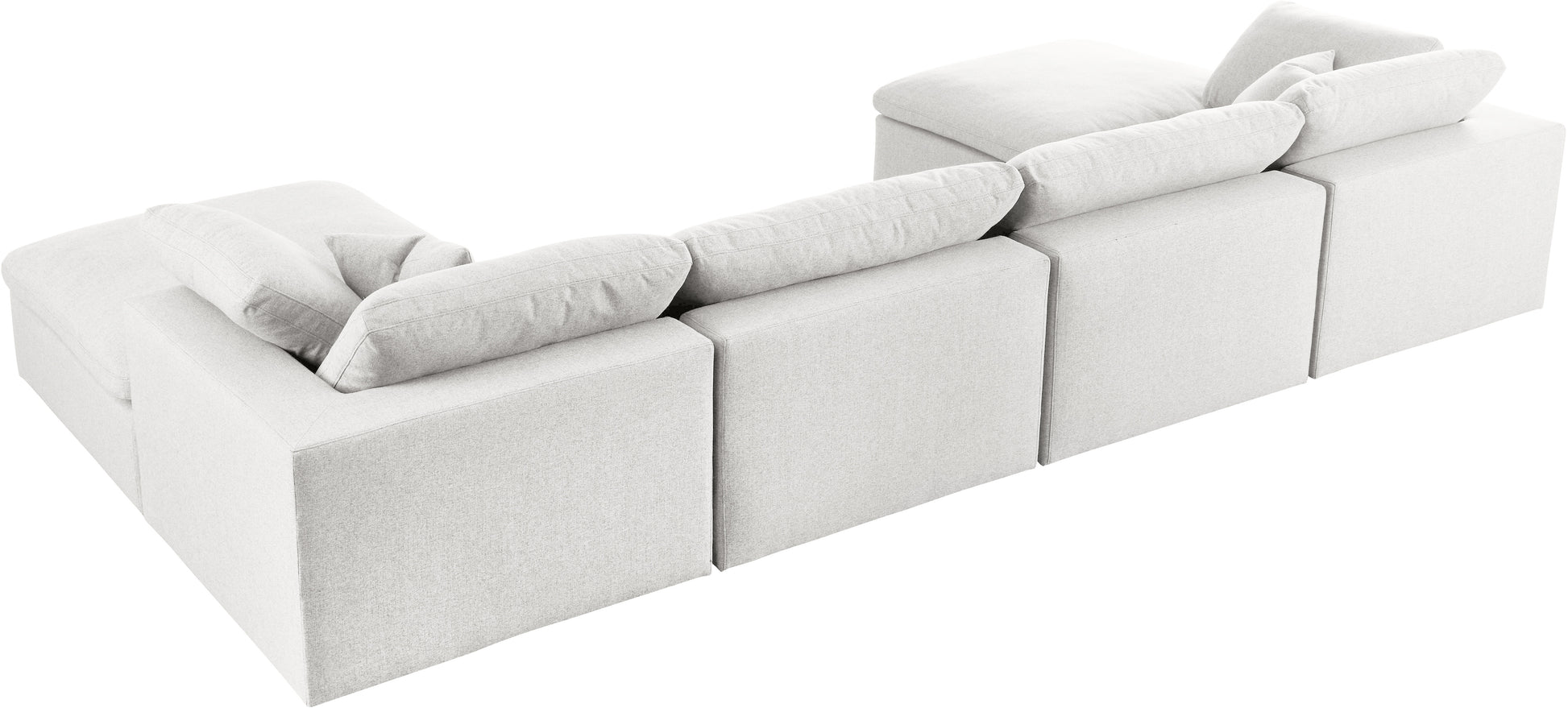 Meridian Serene Linen Cloud 6 pc double chaise