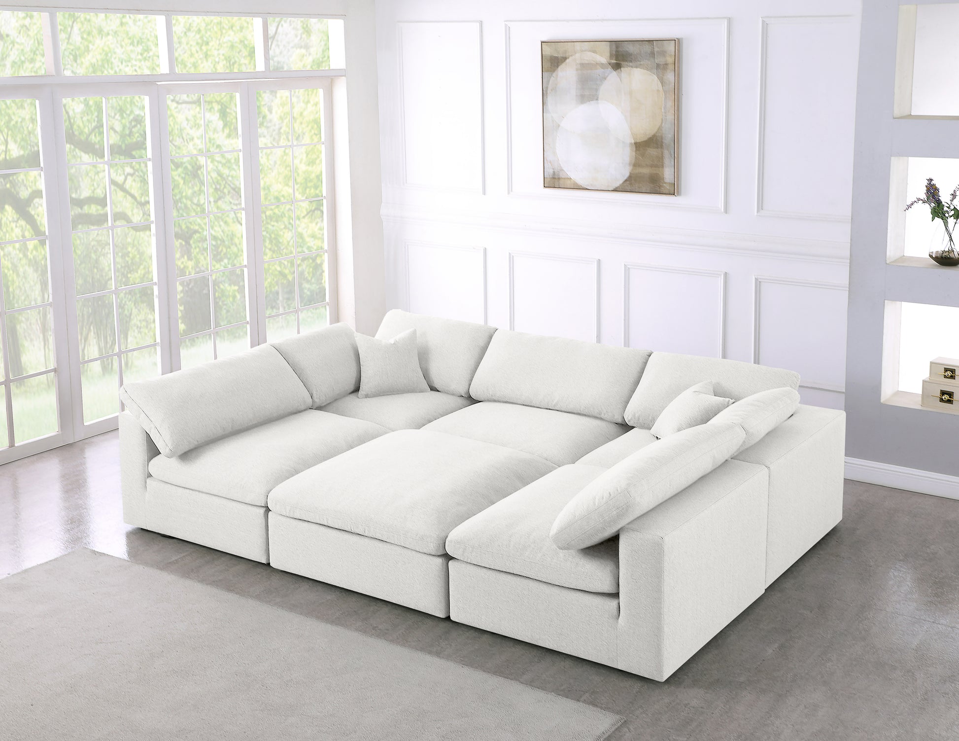 Meridian Serene Linen Cloud 6 pc bed
