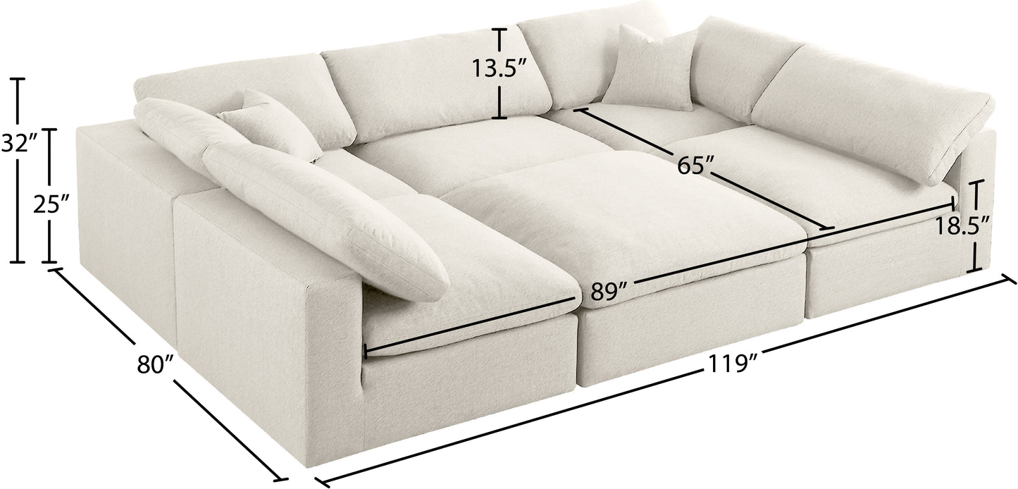 Meridian Serene Linen Cloud 6 pc bed