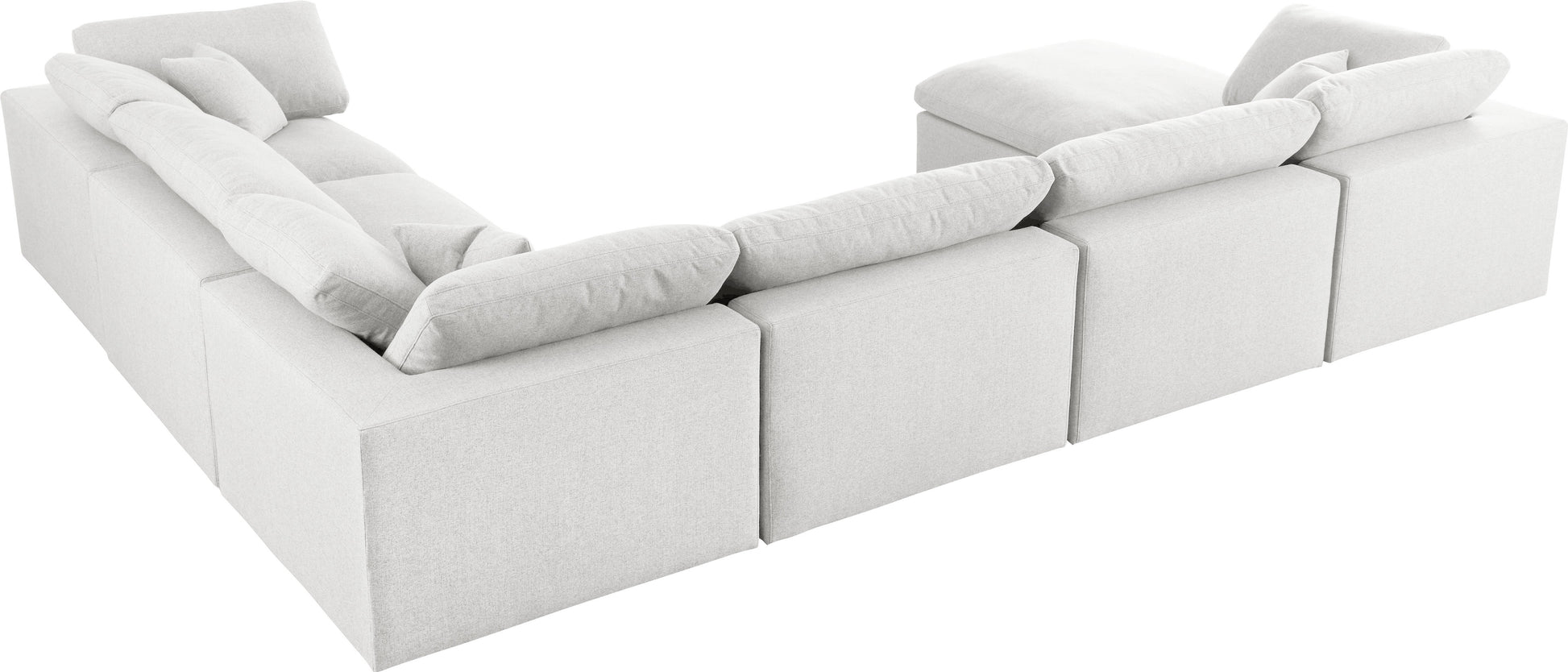Meridian Serene Linen Cloud 7 Piece Sectional