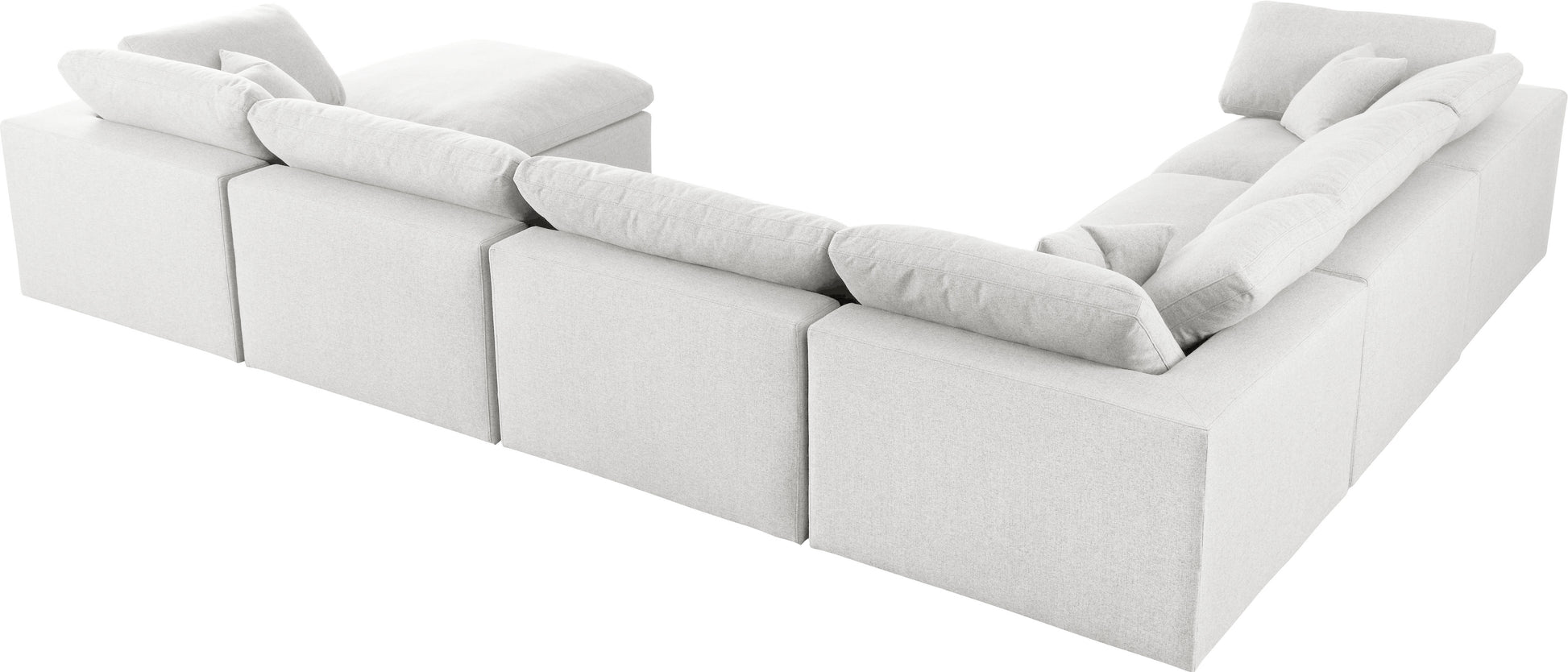 Meridian Serene Linen Cloud 7 Piece Sectional