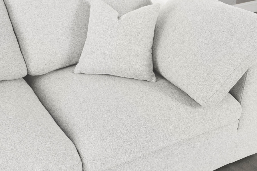 Meridian Serene Linen Cloud 7 Piece Sectional