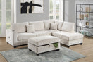 Switch Corduroy 3-Piece Sectional Sofa w ottoman 3 image