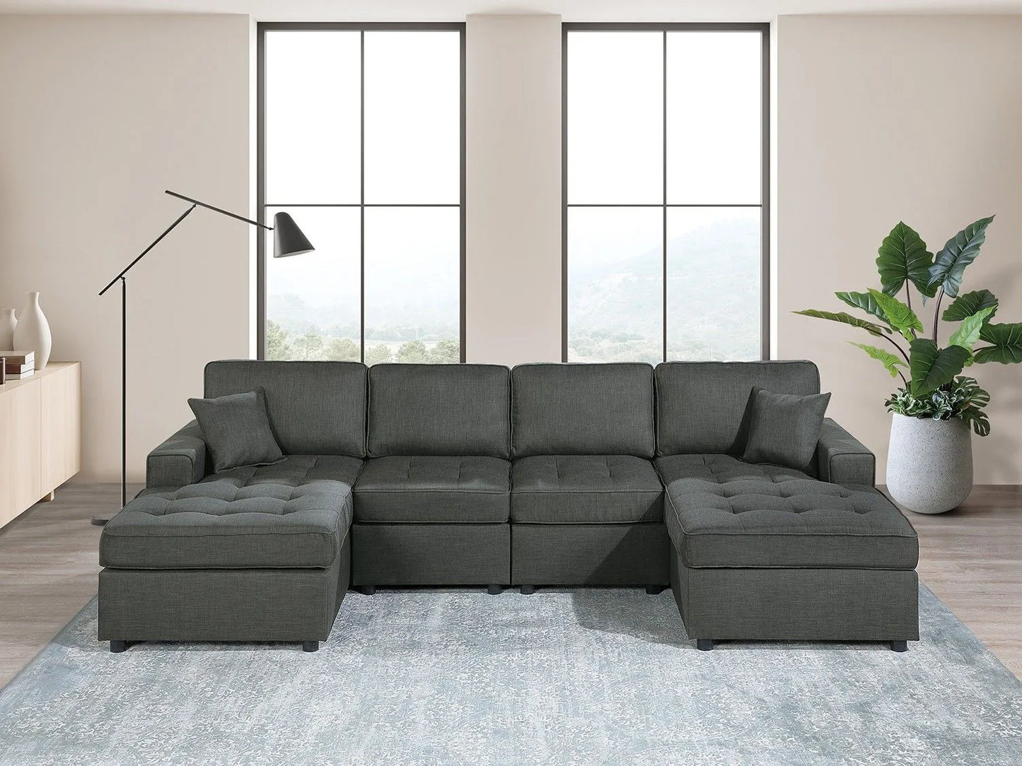 Double Chaise Sectional Sofa