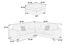 Switch Corduroy Corner Sectional W Ottoman 3 image